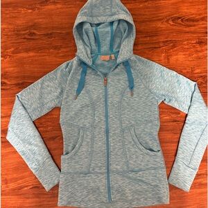 Blue Athleta Women’s Size Small Active Zip-Up Hoodie with Thumbholes and Pockets